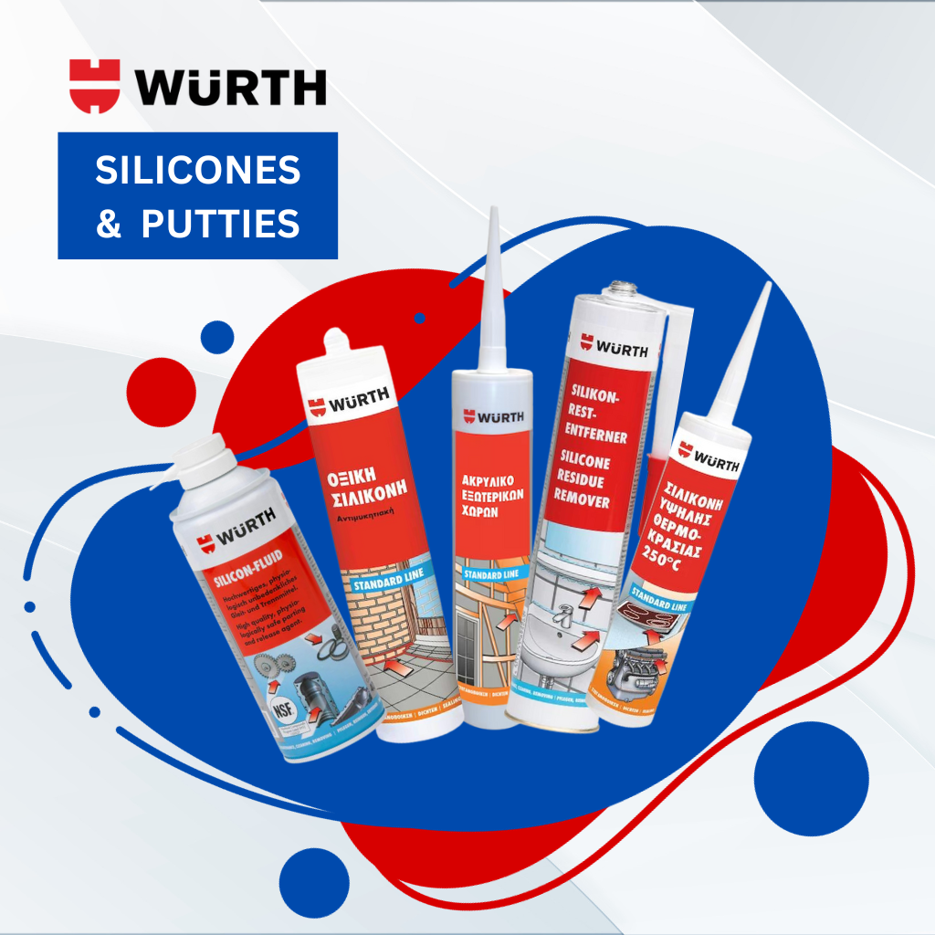 Σιλικόνες, στόκοι, Σιλικόνες Wurth, Σιλικόνες υψηλών θερμοκρασιών, Wurth προϊόντα