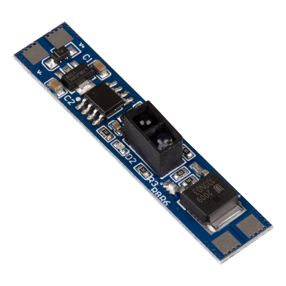 GLOBOSTAR® SENSORA 70698 Ανιχνευτής / Αισθητήρας Κίνησης Χεριού Ειδικός για Προφίλ Αλουμινίου DC 5-24V 6A 144W Max IP20 - Μ4.9 x Π1 x Υ0.7cm - 2 Χρόνια Εγγύηση