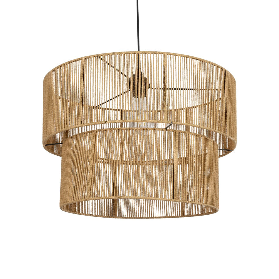 ROXXI 205-0020 Suspension de plafond Bohème avec douille 1 x E27 AC 220-240V IP20 - Beige - L50 x P50 x H36cm