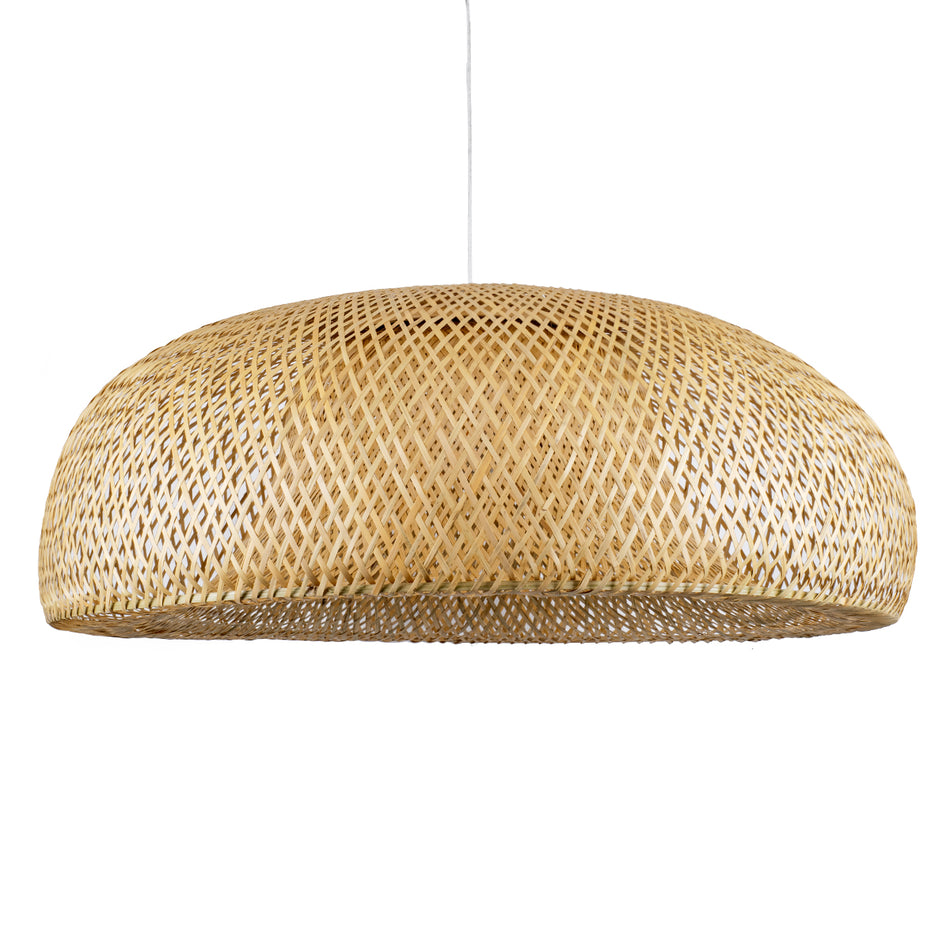 GLOBOSTAR® SAN TROPEZ 00673 Boho Κρεμαστό Φωτιστικό Οροφής με Ντουί 1 x E27 AC 220-240V IP20 - Μπεζ - Μ100 x Π100 x Y35cm