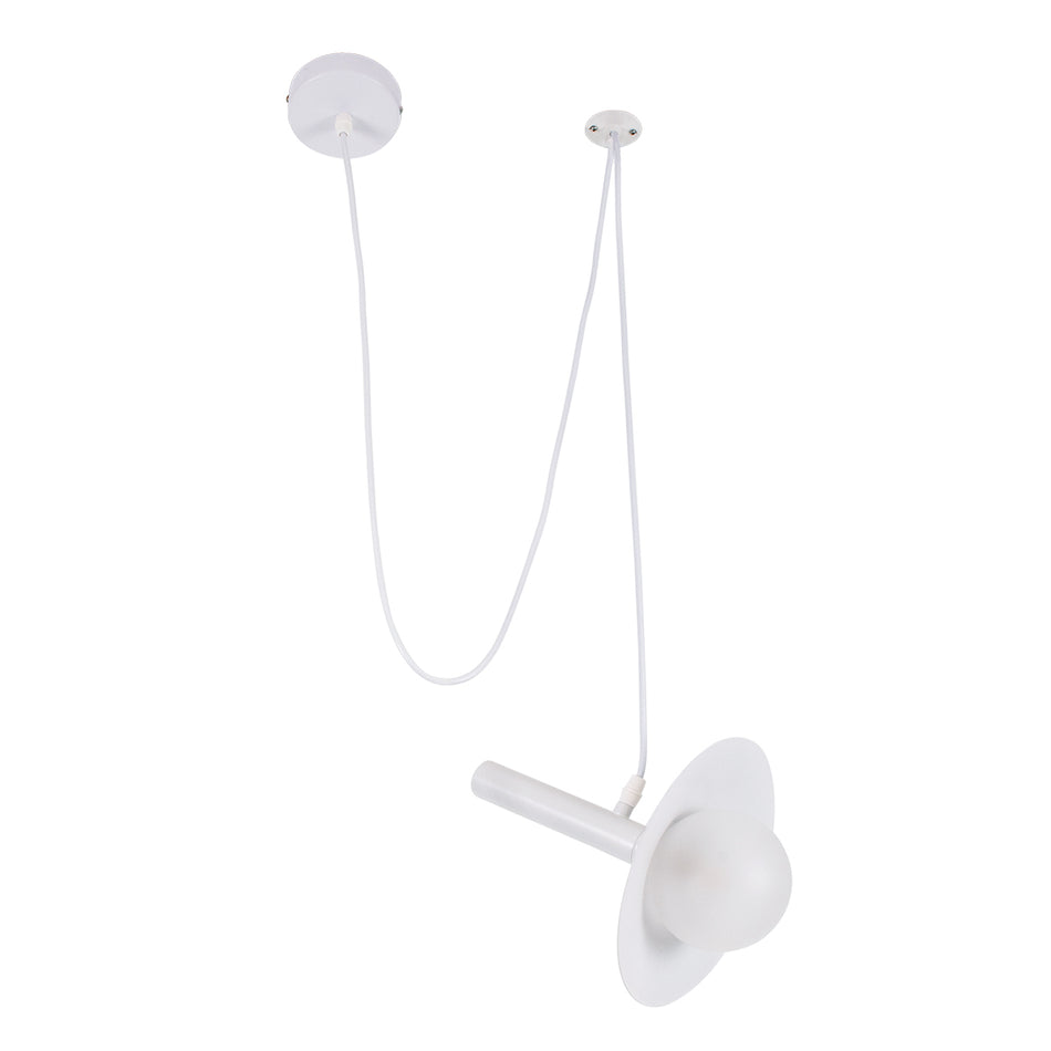 GLOBOSTAR® CELEST 00790 Μοντέρνο Κρεμαστό Φωτιστικό Οροφής με Ντουί 1 x G9 AC 220-240V IP20 - Λευκό - Μ20 x Π20 x Υ26.5cm