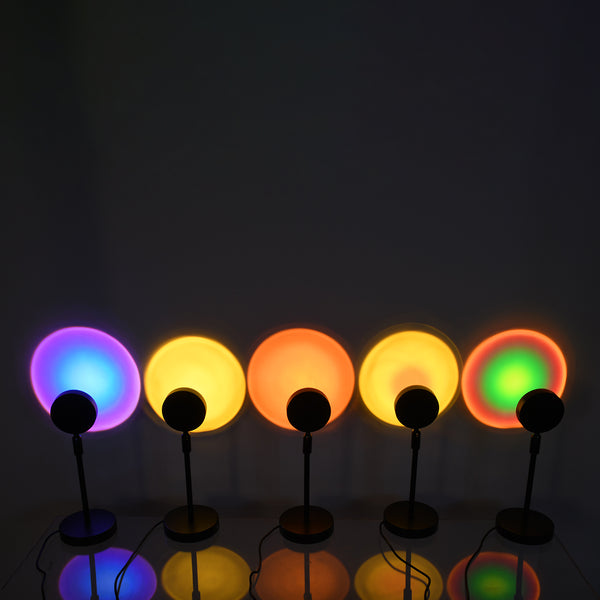 Moderne, minimalistische Tischlampe, Metall, Einzellicht, LED, 12 W, DC, 5 V, mit Projektorlinse, Spezialeffekt und Drehkopf um 180°, REGENBOGENGRÜN