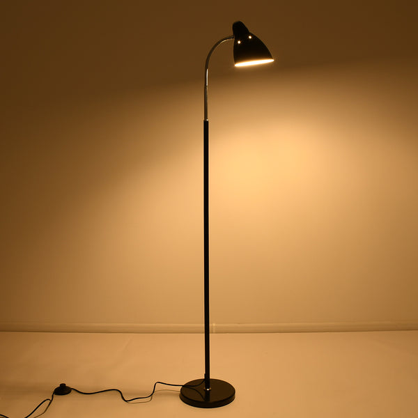 VERSA 00830 Moderne Stehlampe, einflammig, metallisches Schwarz mit schwarzem Marmorsockel, Φ14,5 x H155 cm