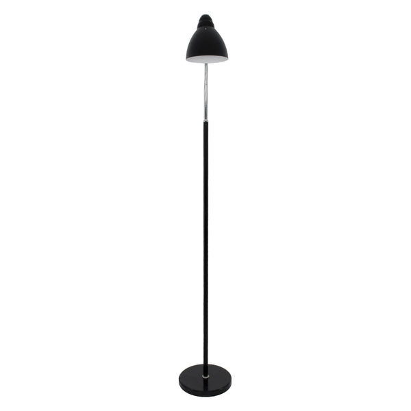 VERSA 00830 Moderne Stehlampe, einflammig, metallisches Schwarz mit schwarzem Marmorsockel, Φ14,5 x H155 cm