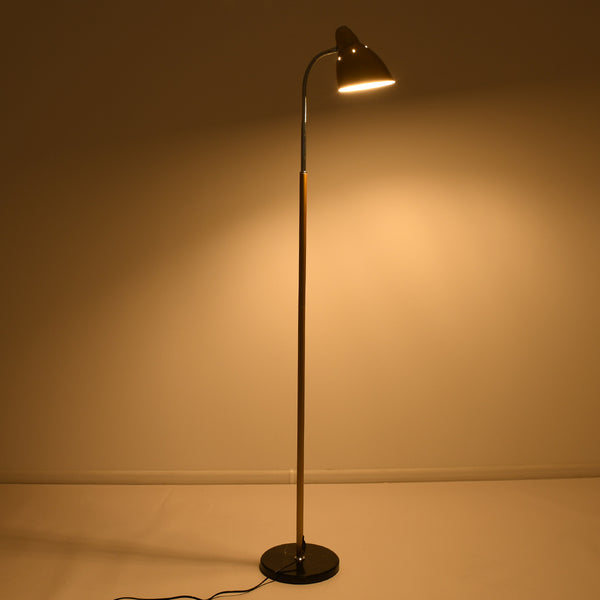 VERSA 00833 Moderne Stehlampe, Einzellicht, 1 x E27, goldene Metallglocke mit schwarzem Marmorsockel, D15 x H155 cm