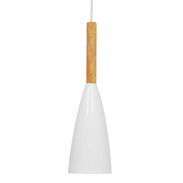 GLOBOSTAR® DILLON 00876 Μοντέρνο Κρεμαστό Φωτιστικό Οροφής με Ντουί 1 x E27 AC 220-240V IP20 - Λευκό - Μ11 x Π11 x Υ36cm