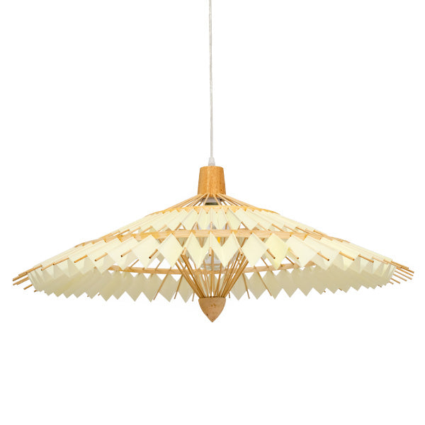 GLOBOSTAR® VENTALIA 00895 Boho Κρεμαστό Φωτιστικό Οροφής με Ντουί 1 x E27 AC 220-240V IP20 - Μπεζ - Μ80 x Π80 x Υ40cm