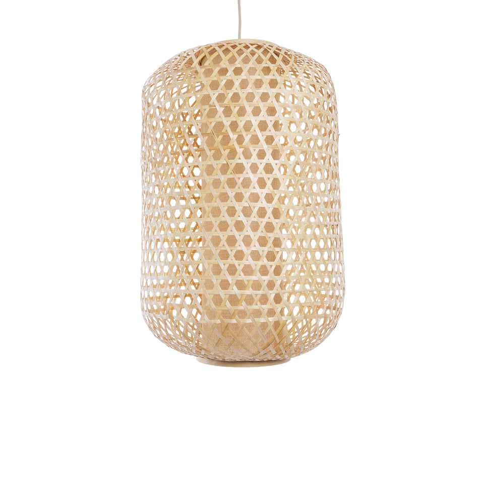 GLOBOSTAR® MAURITIUS 00901 Boho Κρεμαστό Φωτιστικό Οροφής με Ντουί 1 x E27 AC 220-240V IP20 - Μπεζ - Μ40 x Π40 x Υ60cm