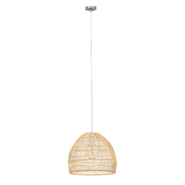 GLOBOSTAR® MALIBU 00973 Boho Κρεμαστό Φωτιστικό Οροφής με Ντουί 1 x E27 AC 220-240V IP20 - Μπεζ - Μ40 x Π40 x Υ35cm