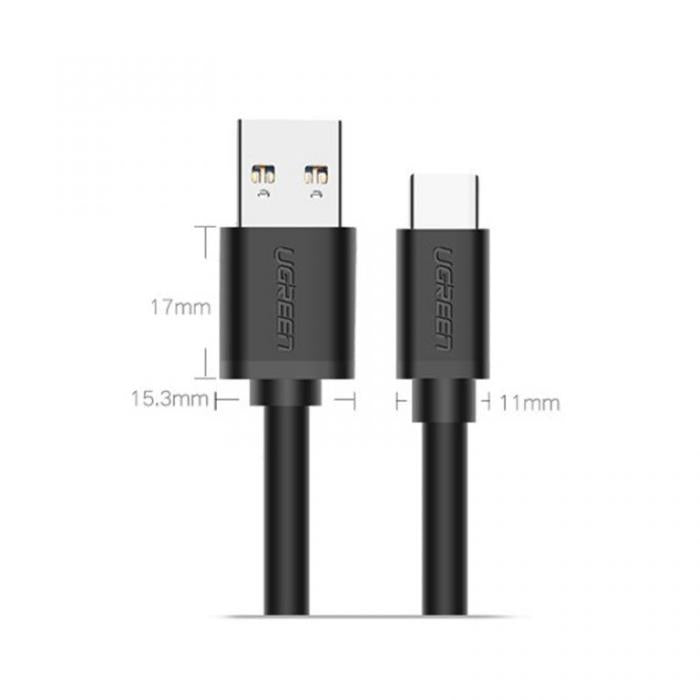 Ladekabel UGREEN US184 20882 USB auf USB-C 1m Schwarz