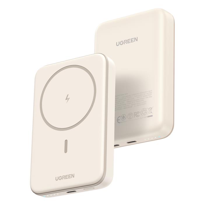 Power Bank 10000mAh PD 20W UGREEN PB561 25208 mit kabellosem Magnetladen, 1 Port, Beige
