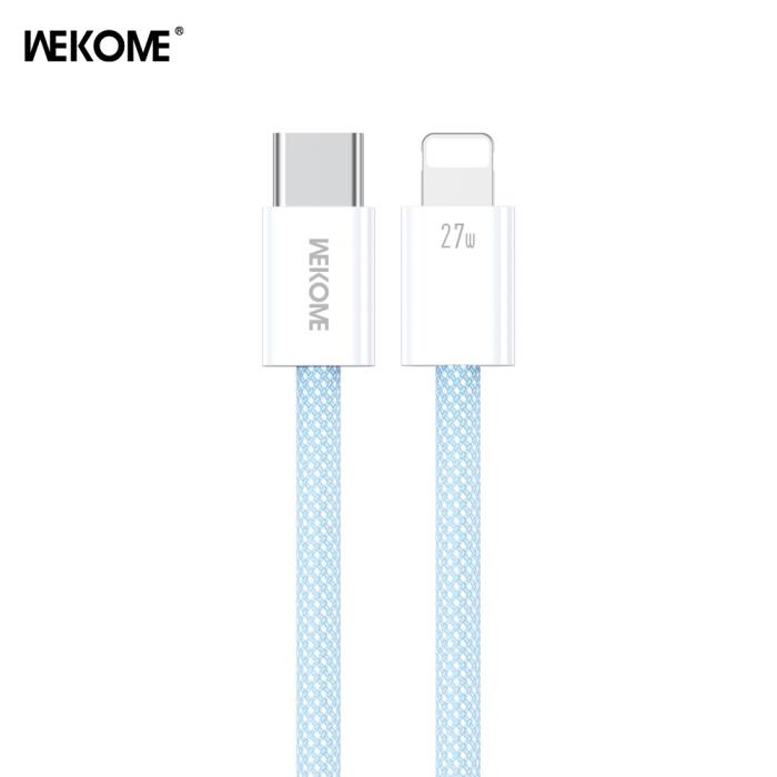 Καλώδιο Φόρτισης WK WDC-21 USB-C σε Lightning PD 27W 1m Μπλέ