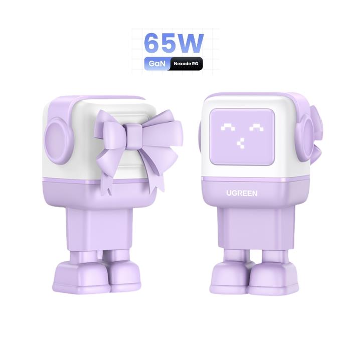 UGREEN CD361 35291 65W GaN Heimladegerät 3-Port Violett