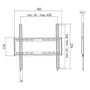 Support mural TV LogiLink BP0009 32"- 55" jusqu'à 35kg