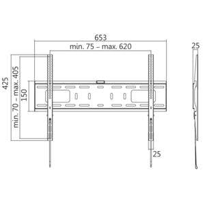Βάση Τηλεόρασης Επιτοίχια LogiLink BP0017 37"-70" έως 50kg