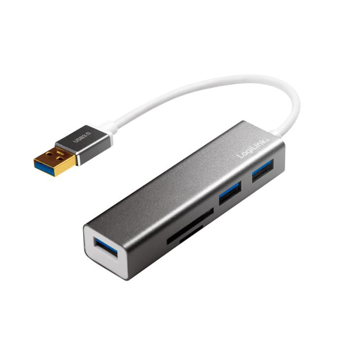 USB 3.0 Hub 3 θέσεων LogiLink UA0306, με Card Reader