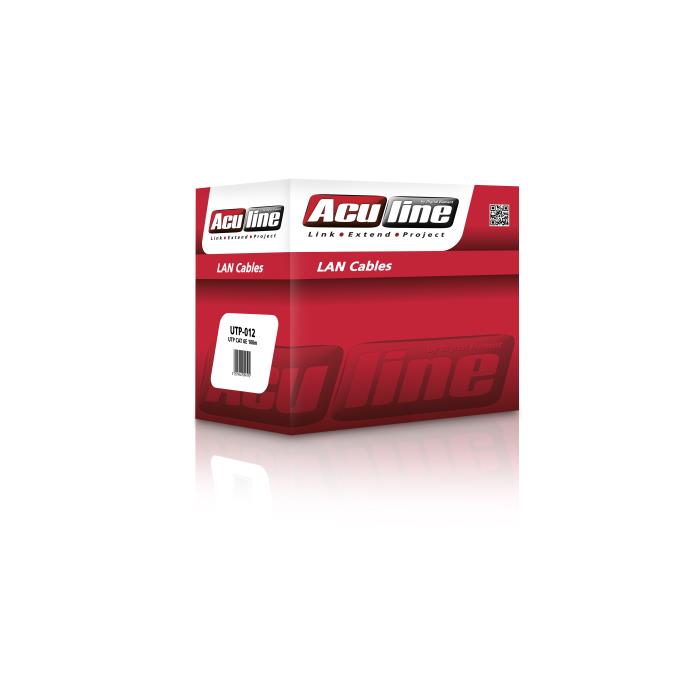 Câble réseau UTP CAT6 Aculine UTP-012 100m Monobrin Gris