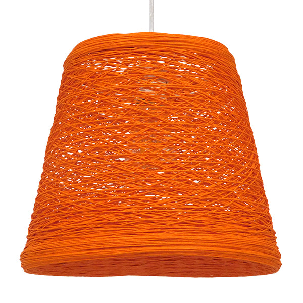 GLOBOSTAR® PLAYROOM 00997 Vintage Κρεμαστό Φωτιστικό Οροφής με Ντουί 1 x E27 AC 220-240V IP20 - Πορτοκαλί - Μ32 x Π32 x Υ27cm