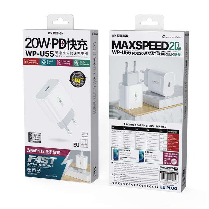 Heimladegerät PD 20W WK WP-U55 1 Anschluss Weiß