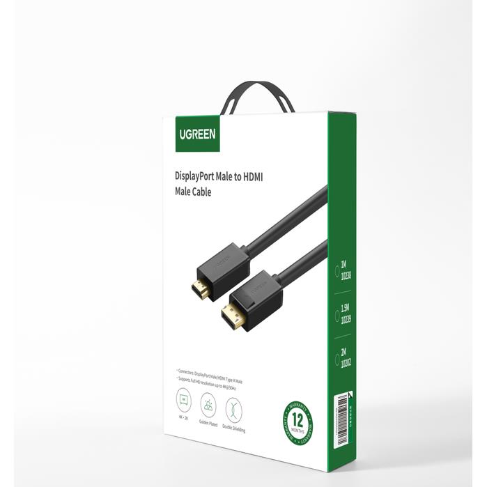 Καλώδιο DP σε HDMI M/M 4K/30Hz UGREEN DP101 10202 2m Μαύρο