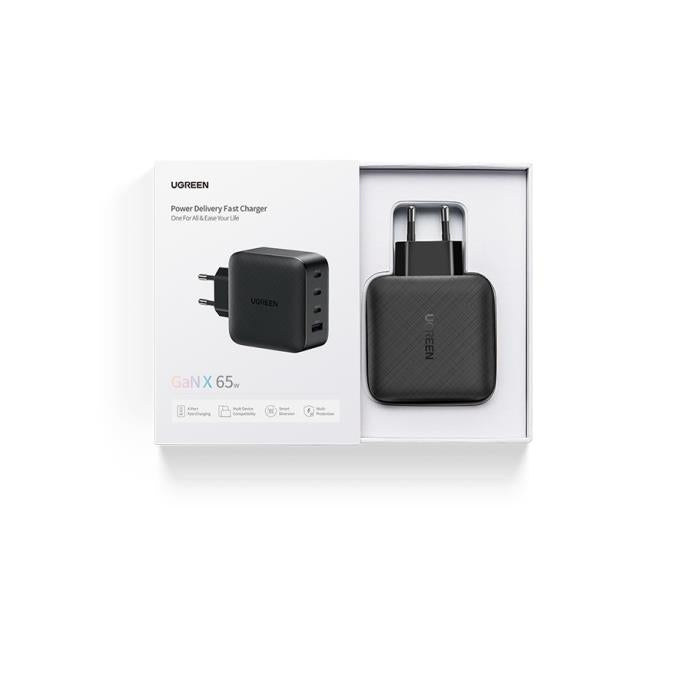 GaN PD 65W UGREEN CD224 70774 4-Porten Ladegerät Schwarz