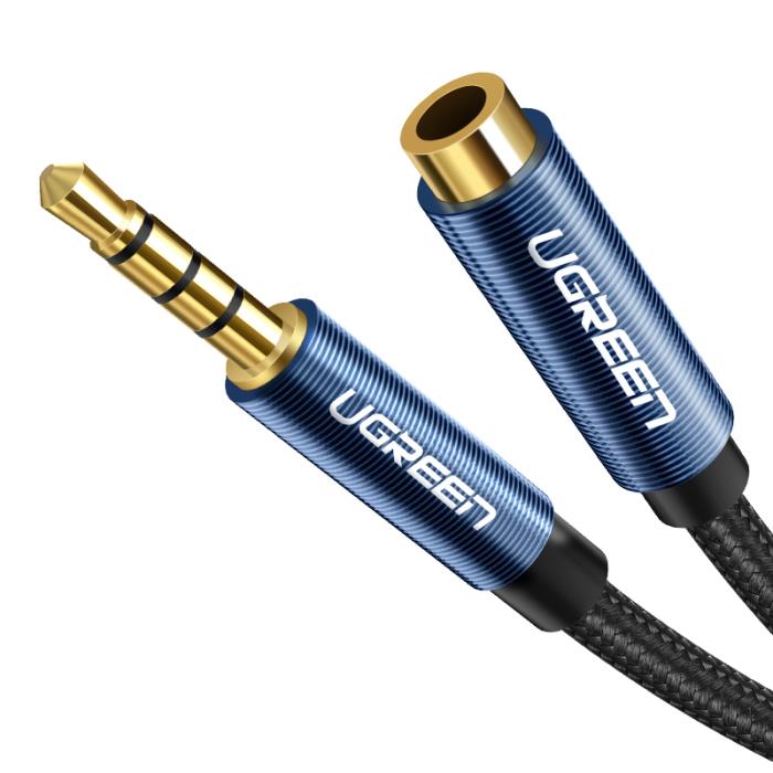 Καλώδιο Ήχου 3.5mm M/F UGREEN AV118 40672 0.5m Μαύρο