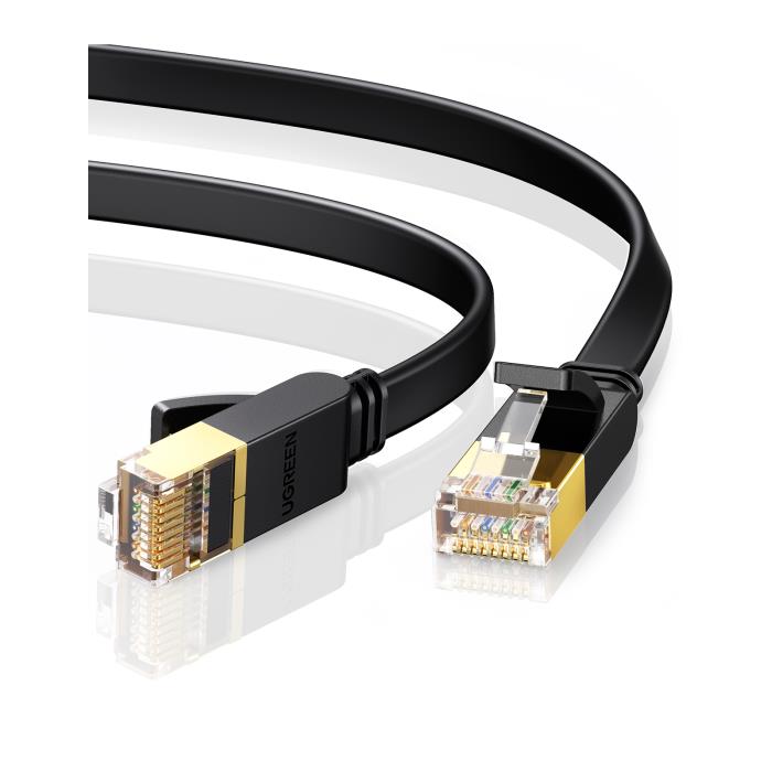 Netzwerkkabel U/FTP CAT7 UGREEN NW106 11267 20m Flach Reinkupfer Schwarz