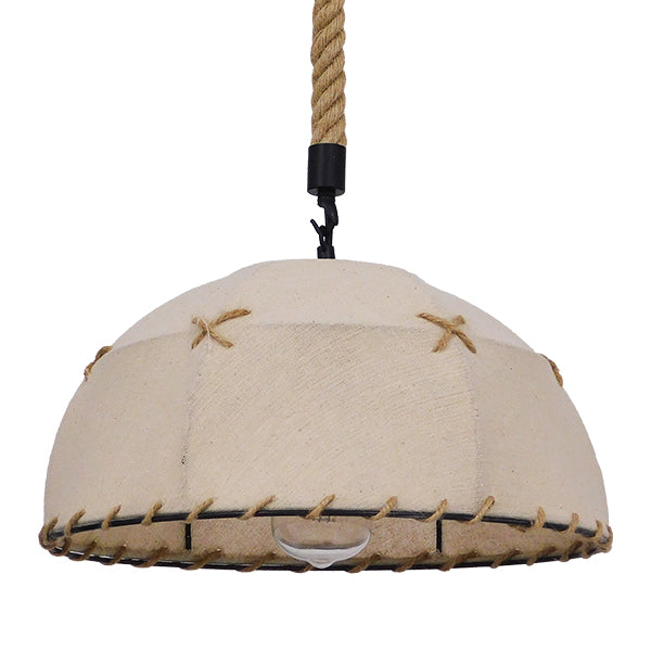 GLOBOSTAR® ANTOINETTE 01028 Vintage Κρεμαστό Φωτιστικό Οροφής με Ντουί 1 x E27 AC 220-240V IP20 - Μπεζ - Μ35 x Π35 x Υ20cm