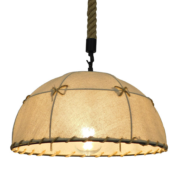 GLOBOSTAR® ANTOINETTE 01028 Vintage Κρεμαστό Φωτιστικό Οροφής με Ντουί 1 x E27 AC 220-240V IP20 - Μπεζ - Μ35 x Π35 x Υ20cm