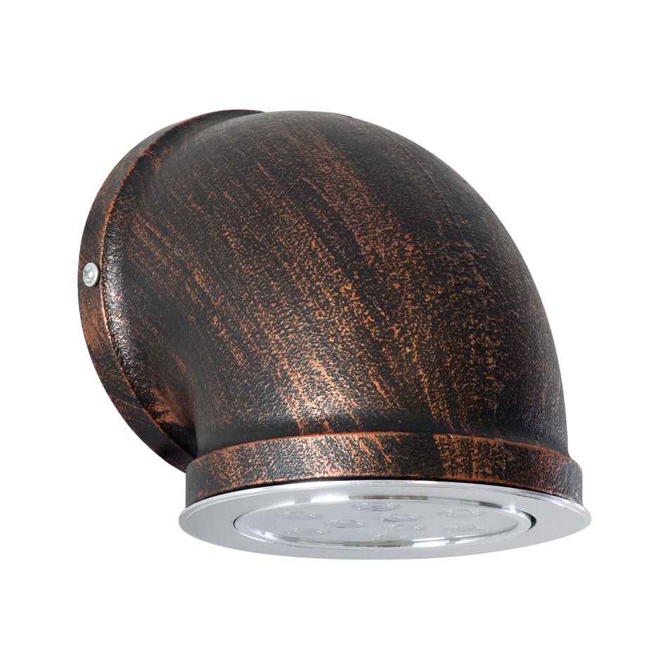 GLOBOSTAR® ANTHY 01104 Μοντέρνο Φωτιστικό Τοίχου - Απλίκα LED 9W 720lm 36° AC 220-240V IP20 Φυσικό Λευκό 4500K - Lumileds SMD Chip - Χάλκινο - Μ15.2 x Π13.4 x Υ15.2cm - 2 Χρόνια Εγγύηση