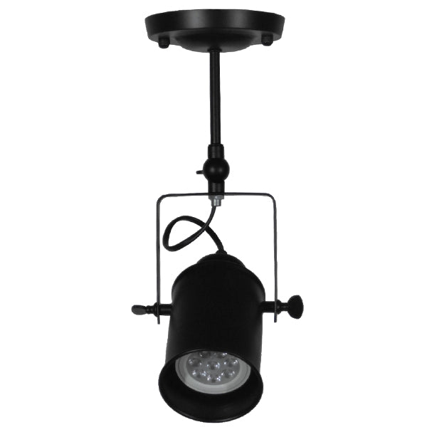 GLOBOSTAR® HOLLYWOOD 01153 Vintage Φωτιστικό Οροφής με Ντουί 1 x E27 AC 220-240V IP20 - Μαύρο - Μ8.5 x Π8.5 x Υ35cm