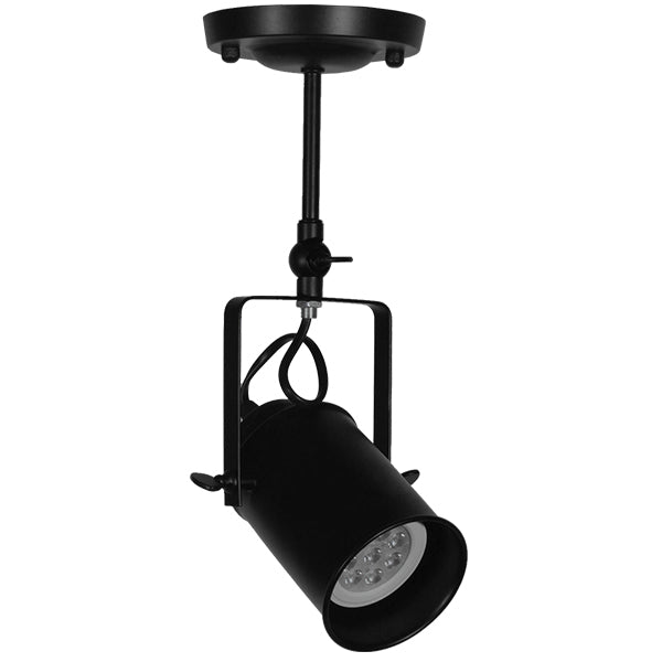 GLOBOSTAR® HOLLYWOOD 01153 Vintage Φωτιστικό Οροφής με Ντουί 1 x E27 AC 220-240V IP20 - Μαύρο - Μ8.5 x Π8.5 x Υ35cm