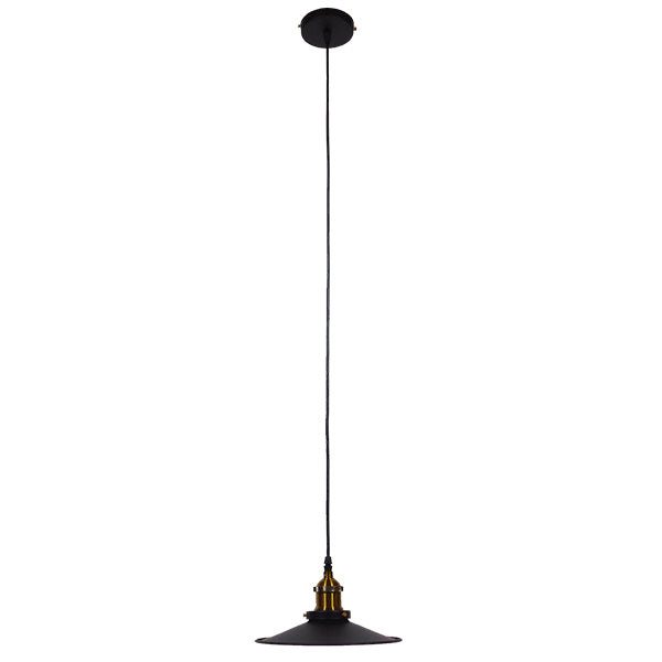 CARAVEL 01167 Vintage Κρεμαστό Φωτιστικό Οροφής με Ντουί 1 x E27  IP20 - Μαύρο & Χρυσό - Μ22 x Π22 x Υ13cm