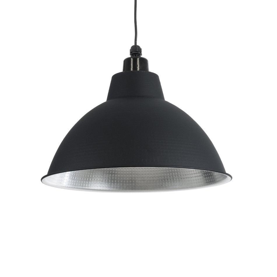 GLOBOSTAR® LOUVE 01176 Vintage Κρεμαστό Φωτιστικό Οροφής με Ντουί 1 x E27 AC 220-240V IP20 - Μαύρο - Μ40 x Π40 x Υ30cm