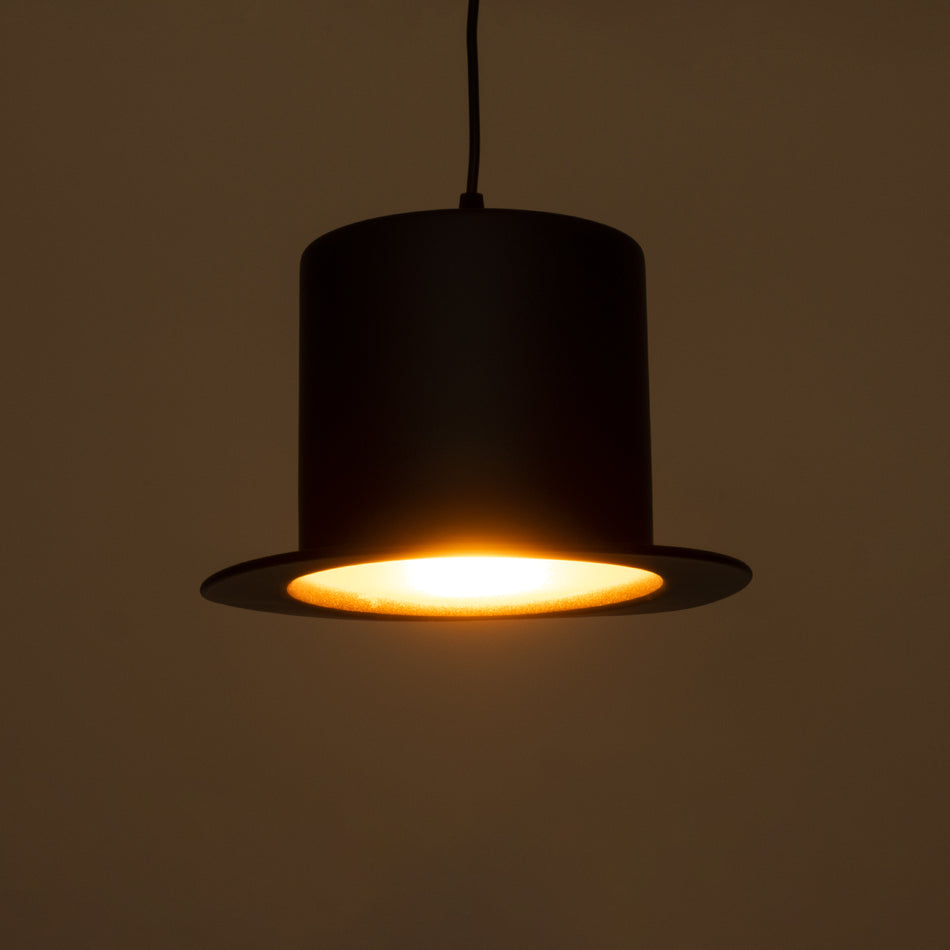 GLOBOSTAR® SHERLOCK 01215 Vintage Κρεμαστό Φωτιστικό Οροφής με Ντουί 1 x E27 AC 220-240V IP20 - Μαύρο & Χρυσό - Μ26 x Π26 x Υ16cm