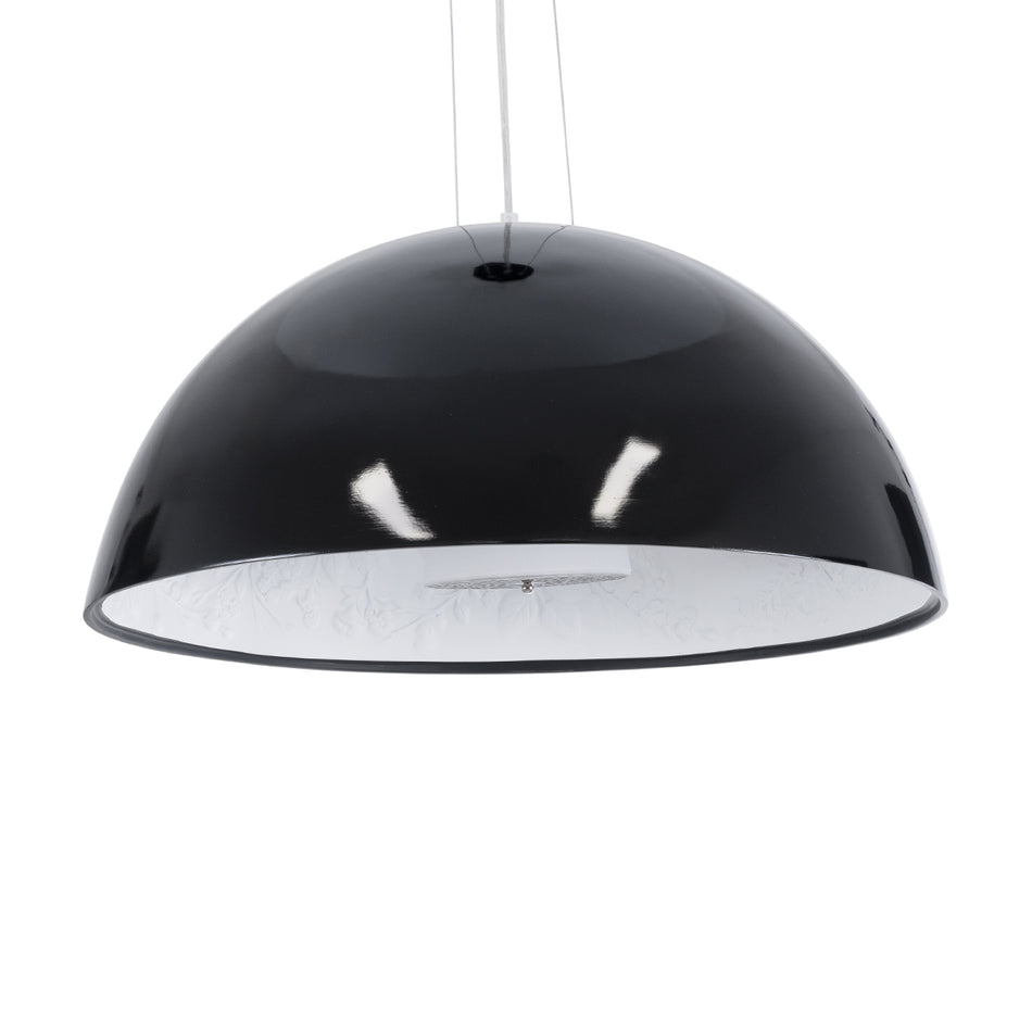 GLOBOSTAR® SERENIA 01270 Μοντέρνο Κρεμαστό Φωτιστικό Οροφής με Ντουί 1 x E27 AC 220-240V IP20 - Μαύρο & Λευκό - Μ60 x Π60 x Υ30cm