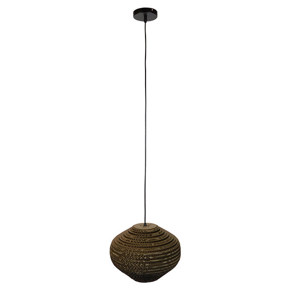 GLOBOSTAR® SANTORINI 01293 Boho Κρεμαστό Φωτιστικό Οροφής με Ντουί 1 x E27 AC 220-240V IP20 - Καφέ - Μ30 x Π30 x Y20cm