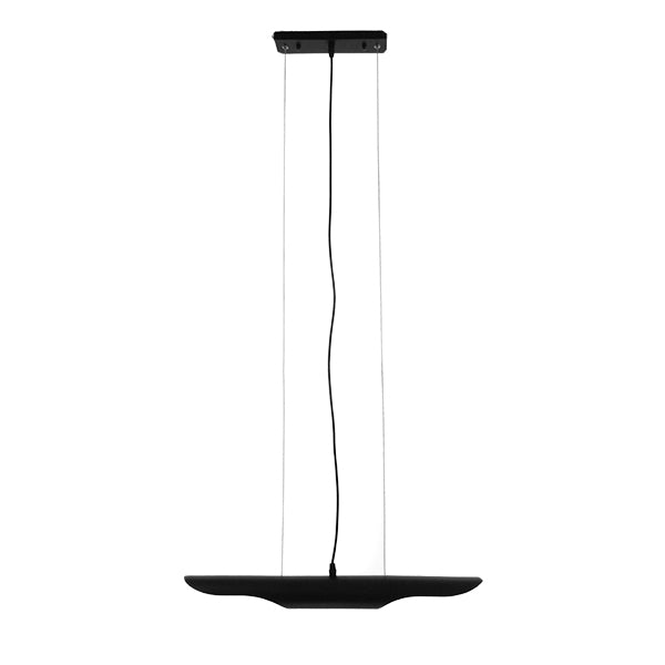 GLOBOSTAR® ESTERINA 01304 Μοντέρνο Κρεμαστό Φωτιστικό Οροφής με Ντουί 2 x E27 AC 220-240V IP20 - Μαύρο & Χρυσό - Μ60 x Π6 x Υ6cm