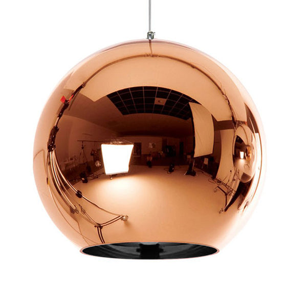 GLOBOSTAR® INFINITA 01310 Μοντέρνο Κρεμαστό Φωτιστικό Οροφής με Ντουί 1 x E27 AC 220-240V IP20 - Χάλκινο - Μ30 x Π30 x Υ27cm