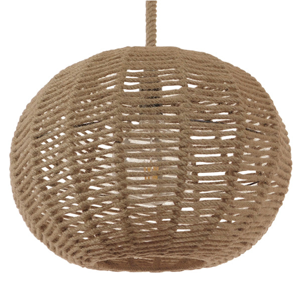 GLOBOSTAR® MANDALA 01331 Vintage Κρεμαστό Φωτιστικό Οροφής με Ντουί 1 x E27 AC 220-240V IP20 - Μπεζ - Μ40 x Π40 x Υ33cm