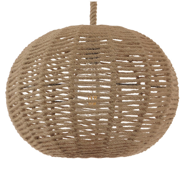 GLOBOSTAR® MANDALA 01331 Vintage Κρεμαστό Φωτιστικό Οροφής με Ντουί 1 x E27 AC 220-240V IP20 - Μπεζ - Μ40 x Π40 x Υ33cm