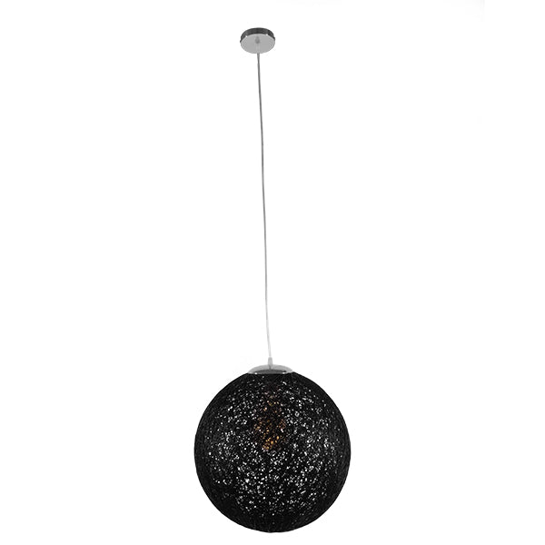 GLOBOSTAR® OCEANA 01360 Boho Κρεμαστό Φωτιστικό Οροφής με Ντουί 1 x E27 AC 220-240V IP20 - Μαύρο - Μ40 x Π40 x Υ40cm