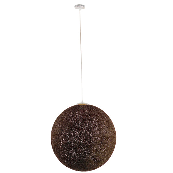 GLOBOSTAR® OCEANA 01362 Boho Κρεμαστό Φωτιστικό Οροφής με Ντουί 1 x E27 AC 220-240V IP20 - Καφέ - Μ60 x Π60 x Υ60cm