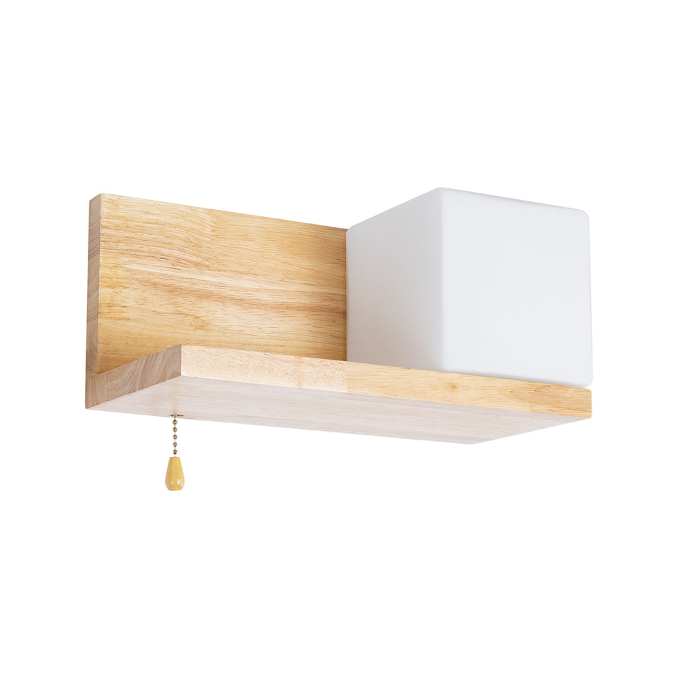 GLOBOSTAR® AMITY 01366 Μοντέρνο Φωτιστικό Τοίχου - Απλίκα με Ντουί 1 x E27 AC 220-240V IP20 - Μπεζ & Λευκό - Μ30 x Π14.5 x Υ15cm