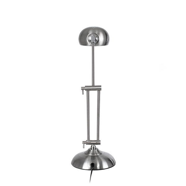 OFFICE CHROME 01393 Moderne Tischlampe, tragbar, Einzelleuchte, 1 x E27, Chrom-Nickel-Metallic, Φ14 x H80 cm