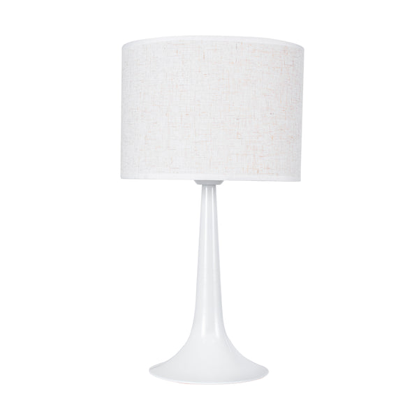 Ambrosia 01395 Modern Table Iluminat Iluminare Portatir 1 X E27 White Metallic cu pălărie F25 X Y46cm