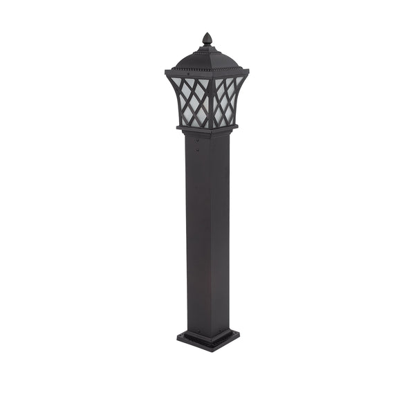 SHELTER 01400 Vintage-Stehlampe, Einzelleuchte, 1 x E27, braunes Metallgeflecht, L19 x B19 x H100 cm