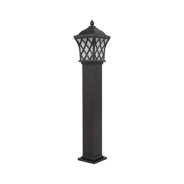 SHELTER 01400 Vintage-Stehlampe, Einzelleuchte, 1 x E27, braunes Metallgeflecht, L19 x B19 x H100 cm