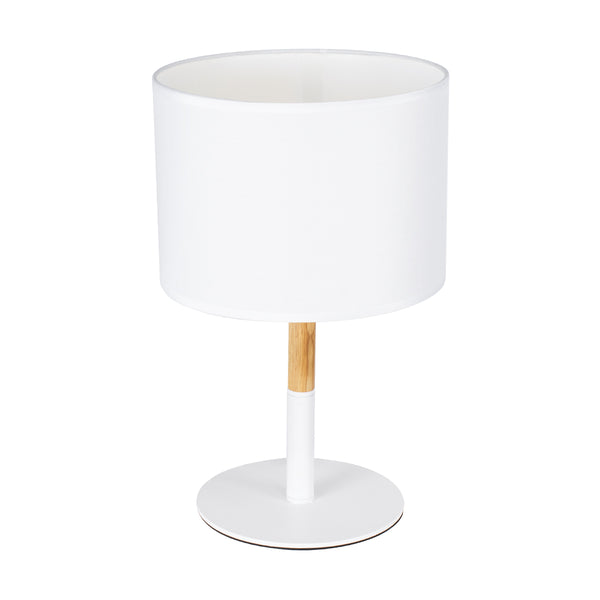 Bronx 01520 Iluminare modernă de iluminat de masă Portatir 1 X E27 White Metallic cu pălărie F25xy40cm