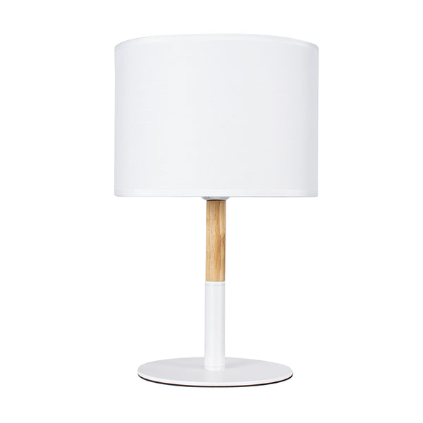 Bronx 01520 Iluminare modernă de iluminat de masă Portatir 1 X E27 White Metallic cu pălărie F25xy40cm